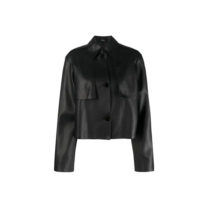 THEORY Leather Jackets Women's Black-0