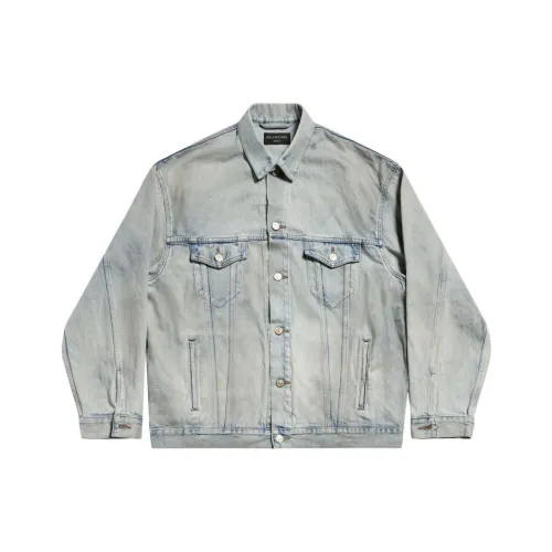 Balenciaga Denim Jacket Regular Fit Women's Light Blue