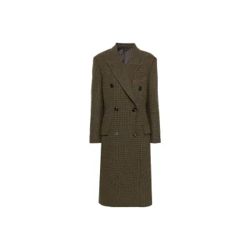 Acne Studios Double Breasted Logo Patch Coat