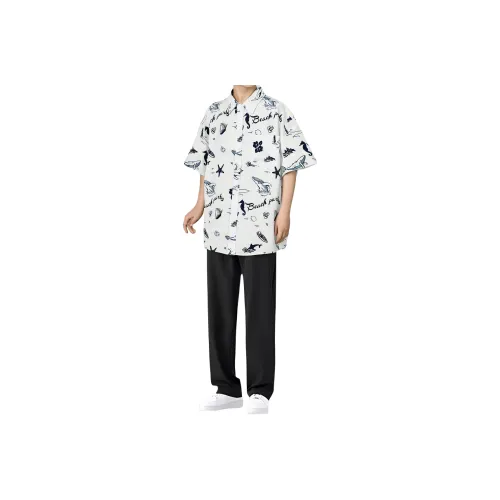 YATSI Casual Shorts Unisex Black Floral