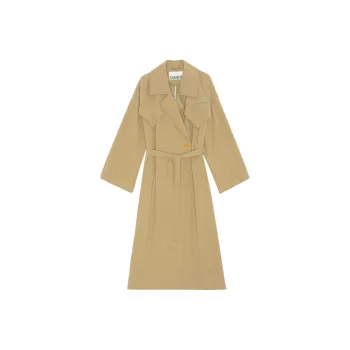 GANNI Trench Coats Women's Khaki