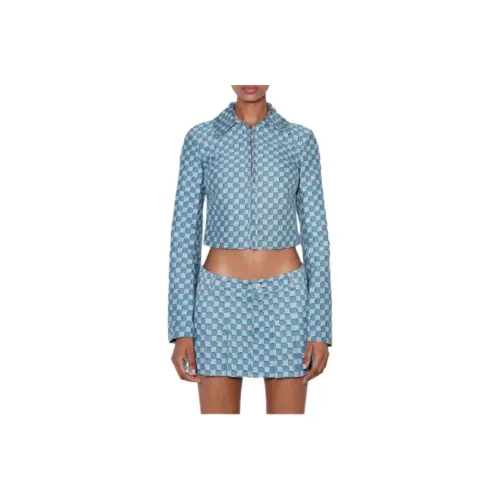 Misbhv Cropped Coats Women's Blue