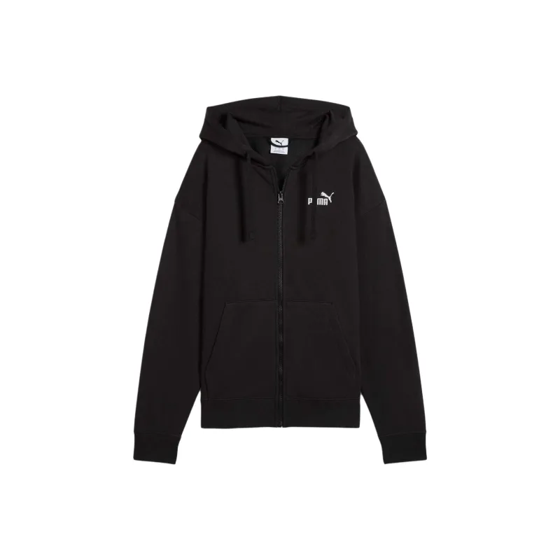 PUMA Sudadera Con Capucha De Vellón Con Cierre Completo Para Mujer Logotipo Pequeño Essentials No. 1-0