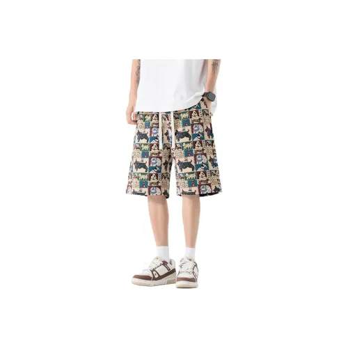 SIL VITIN Casual Shorts Unisex Embroidery Dog