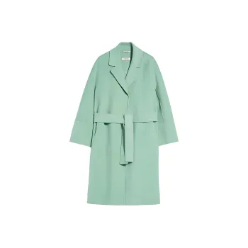 ’S MAX MARA Arona Collection Wool Belted Coat Coats Women's Green