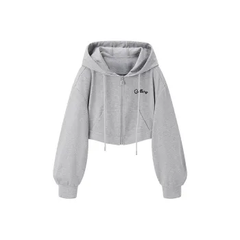 LEDIN Cropped Coats Women's Gray In Stock