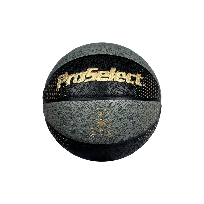 ProSelect PU Basketball Black Gray Size 7 Ball Street Training Competition Unisex-0