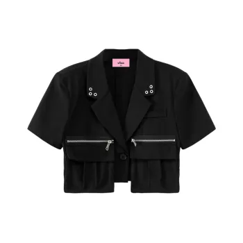 CHUU Cropped Coat Women's Black