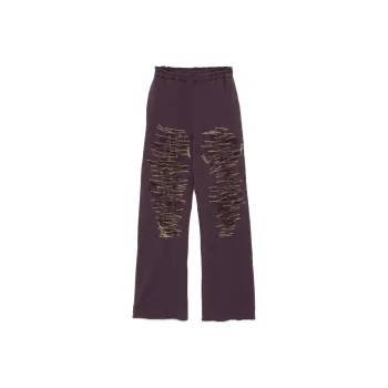 MM6 Maison Margiela Destroyed Relaxed Fit Sweatpants 'Purple'