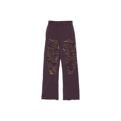 MM6 Maison Margiela Destroyed Relaxed Fit Sweatpants 'Purple'