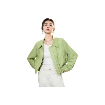 SMEN Cropped Coats Women's Light Green