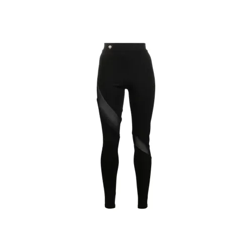 PHILIPP PLEIN Logo plaque High waist Leggings