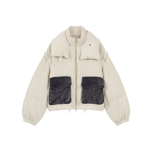 ELF SACK Puffer Jackets Women's Mocha Apricot