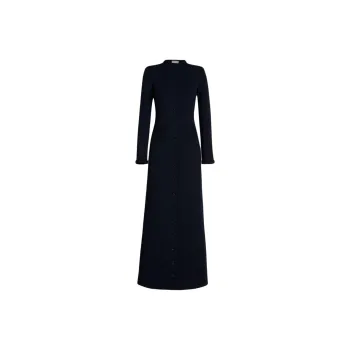 SCANLAN THEODORE Crepe Knit Daisy Coat Coats Women's Navy/Marine Blue