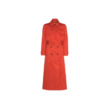 Marine Serre Trench Coats Women's Red