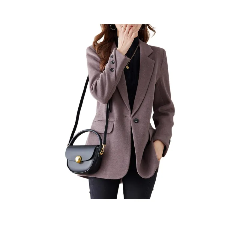 TERRE BLEUE Business Suit Women's Dark Reddish Purple-0