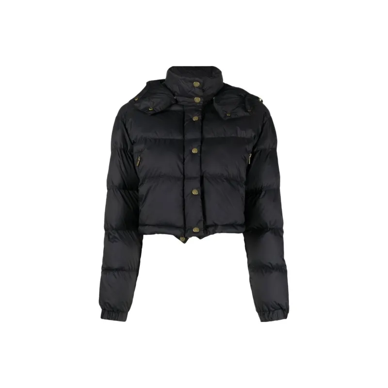 PINKO Cropped Hooded Puffer Jacket-0