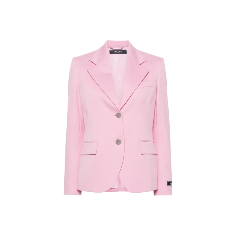 VERSACE Single breasted Virgin Wool Blazer-0