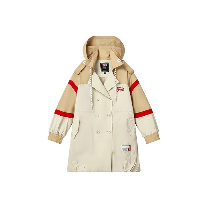 FILA Trench Coat Women's Beige Khaki-0