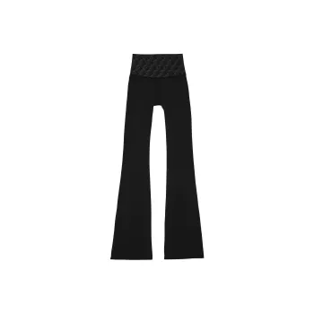 Victoria's Secret PINK Relay Compression Flare Leggings/Pure Black Casual Pants Women's Pure Black
