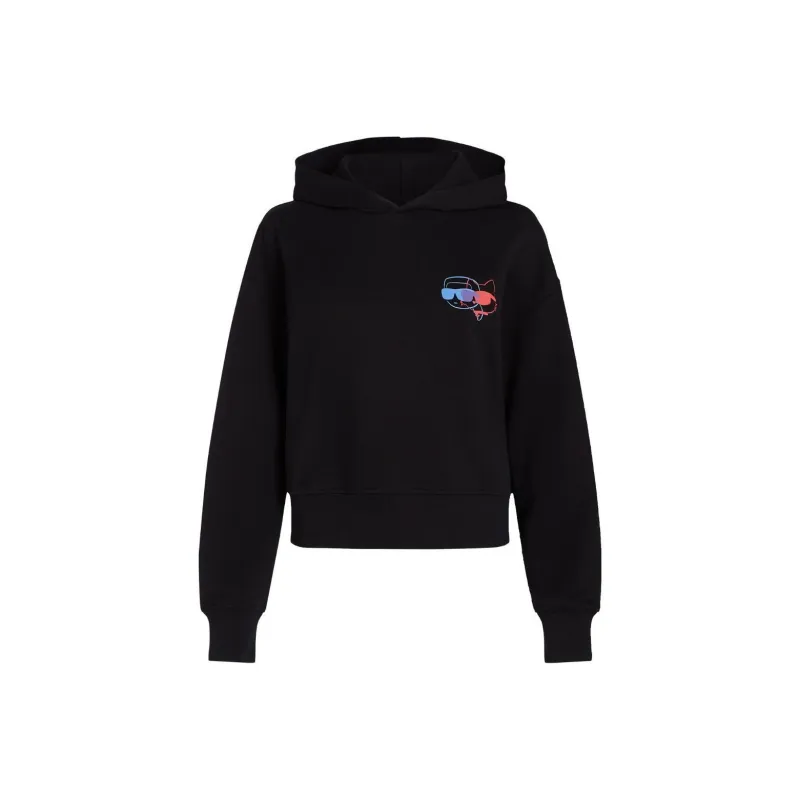 KARL LAGERFELD / Karl Lagerfeld Jeans Ikon Colour pop Cropped Hoodie-0