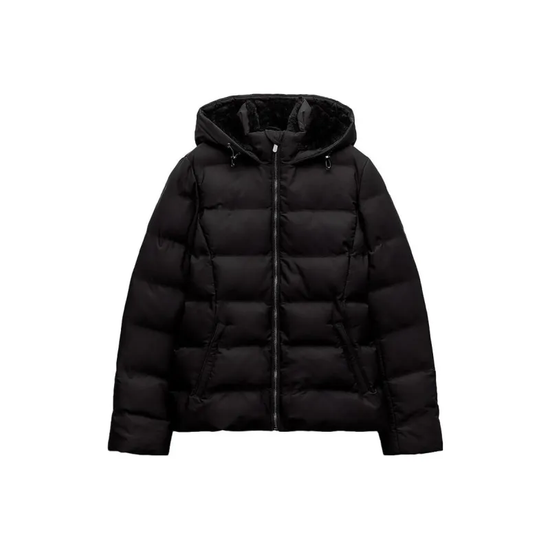 ZARA Puffer Jacket Women's Black-0