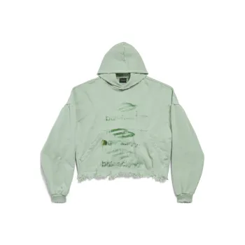 Balenciaga Sweatshirt Loose Fit Women's Sage Green