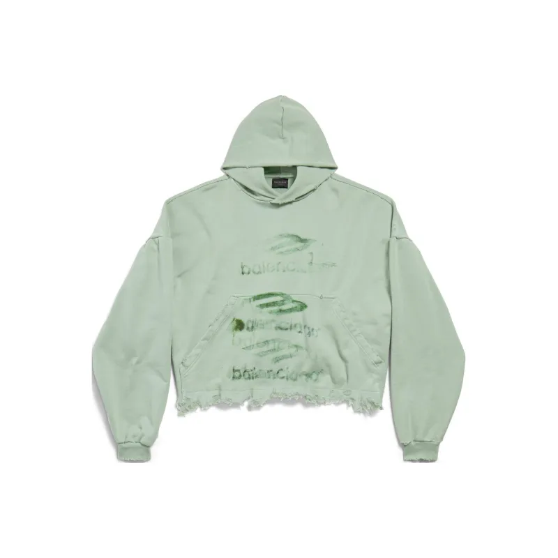 Balenciaga Sweatshirt Loose Fit Women's Sage Green-0