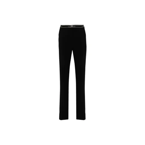 Elisabetta Franchi Logo Waistband Straight Leg Trousers