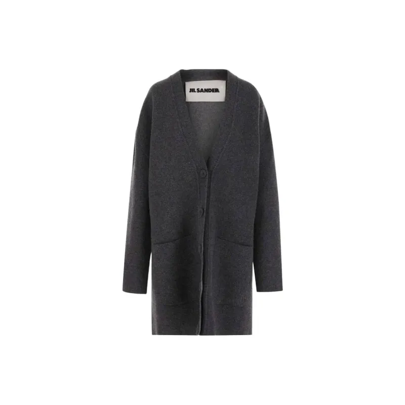 JIL SANDER V-Neck Button-Up Cardigan-0