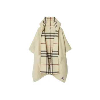 Burberry EKD-embroidered Cashmere Cape