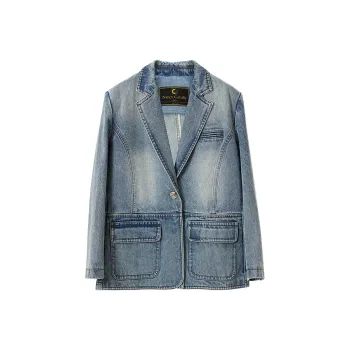 NancyCavally Denim Jackets Women's Blue