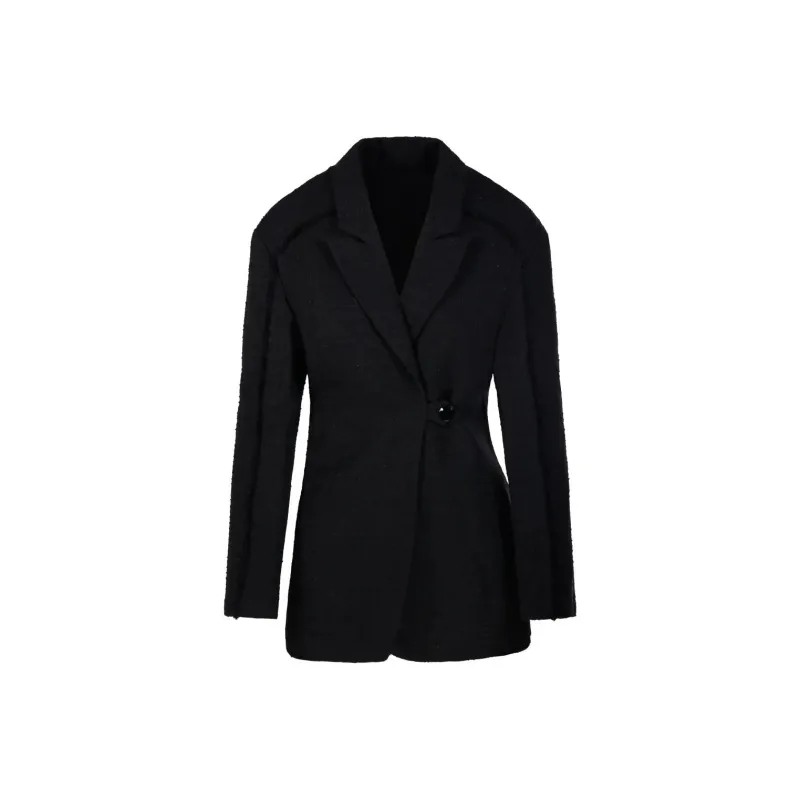 GANNI Tweed Suiting Blazer-0