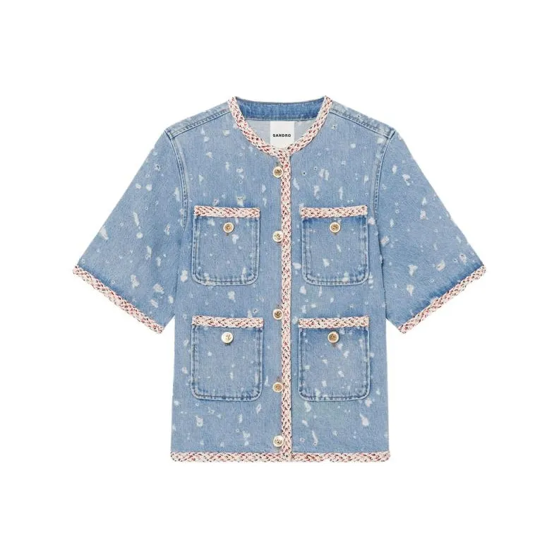 Sandro Denim Jackets Women's Denim Blue-0