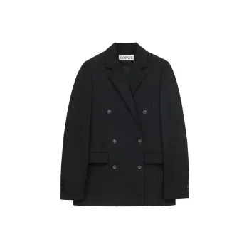 LOEWE Double Breasted Interlock Weave Blazer