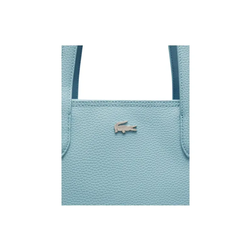 LACOSTE PVC Tote Bag, Shopping Bag, Shoulder Bag Women's Light Blue-4
