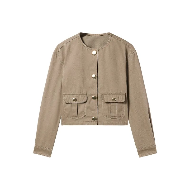 Miss Sixty Denim Jacket Women's Khaki Green-0