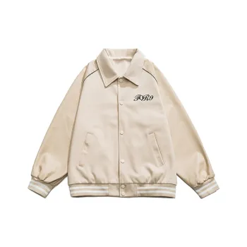 Wen Shan Baseball Jacket Unisex Apricot