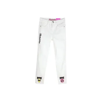 LALABOBO Casual Pants Women's White Denim