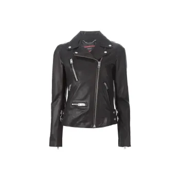 DIESEL Leather Jackets Women's Black