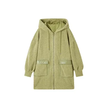 Demana Velvet-feel Coat Women's Avocado Green