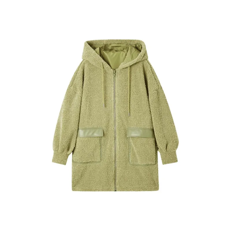 Demana Velvet feel Coat Women's Avocado Green-0