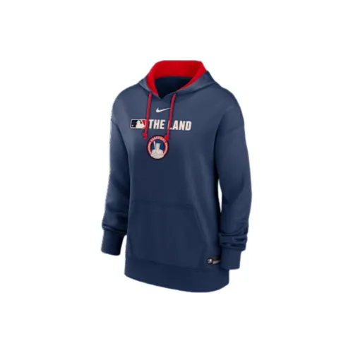 Nike Cleveland Guardians Authentic Collection City Connect Women's Nike Therma Mlb Pullover Hoodie