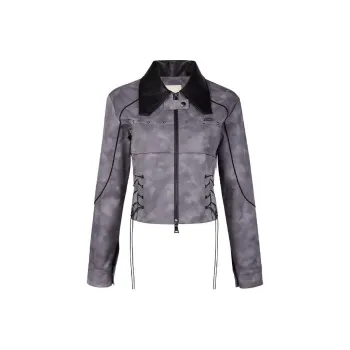 Guuka Hero Leather Jacket Women's Dark Gray
