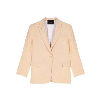 Maje Single-breasted Twill Blazer
