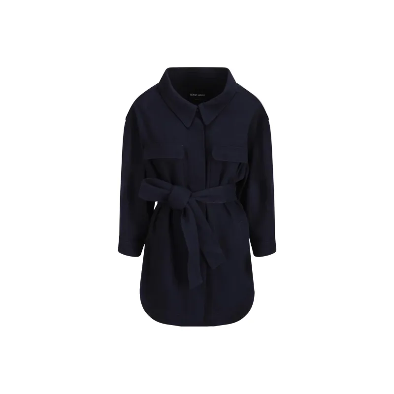 GIORGIO ARMANI Coats Women's Marine Blue-0