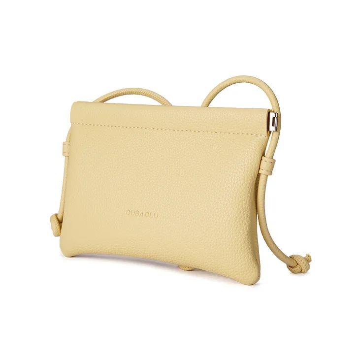 Dubaolu Synthetic Leather Cell Phone Pouch Small Size Women's Yellow/Ecru/Black/Pink-23