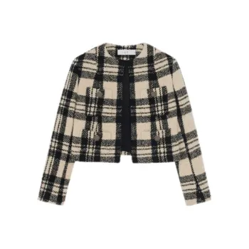 Iro Xelina Checkered Cropped Jacket