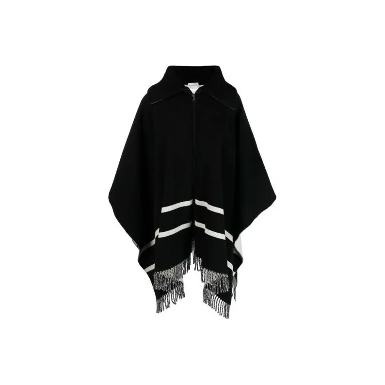 Moncler Fringed Hem Oversized Cape-0