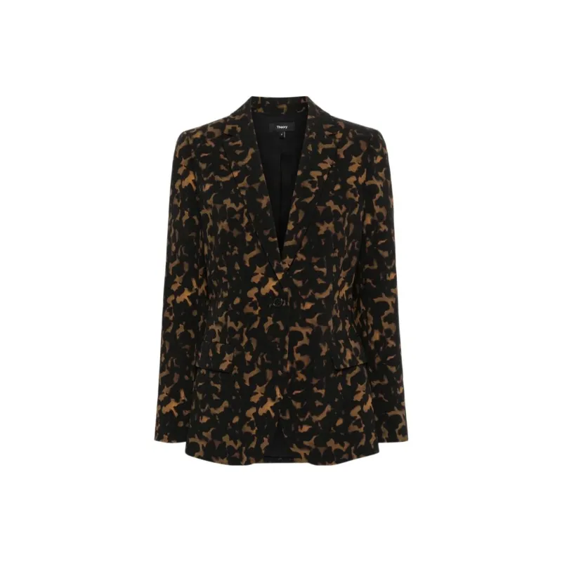 THEORY Watercolour Single breasted Blazer-0